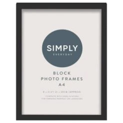 Simply Everyday A4 Block Frames 3pk - Black 5 Simply Everyday A4 Block Frames 3pk - Black -Home Furnishings Store 305876 3pk simply everyday block frame a4 black 2