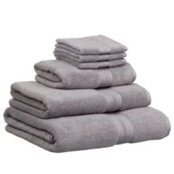 B&M Signature Zero Twist Bath Towel - Grey 8 B&M Signature Zero Twist Bath Towel - Grey -Home Furnishings Store 3172653 317254 317255 317256 Signature Zero Twist grey towels 1