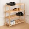 B&M 4 Tier Wooden Shoe Rack 2 B&M 4 Tier Wooden Shoe Rack -Home Furnishings Store 317430 4 Tier wooden shoe rack