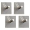 B&M Metal Adhesive Hooks 4pk - Square -Home Furnishings Store 332165 metal adhesive hoot set of 4 square