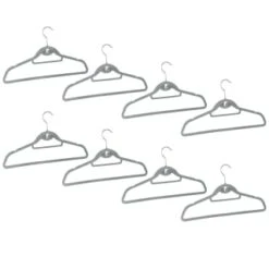 B&M Pure Velvet Hangers 8pk - Grey -Home Furnishings Store 333534 8pk velvet hangers grey group