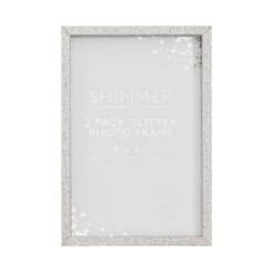 B&M Glitter Photo Frames 4 X 6" 2pk -Home Furnishings Store 343242 glitter photo grame 2pk 3