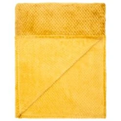 B&M Oversized Waffle Throw - Ochre -Home Furnishings Store 344890 oversized waffle throw ochre 2