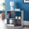 Lokken 4 Cube Shelving Unit - Grey -Home Furnishings Store 348903 lokken grey 4 cube storage