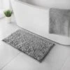 B&M Velvet Touch Bath Mat - Grey -Home Furnishings Store 349930 velvet touch bath mat grey1