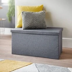 B&M Grey Coffee Table Ottoman