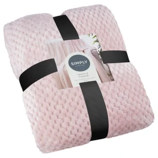 Simply Everyday Waffle Throw - Blush 3 Simply Everyday Waffle Throw - Blush