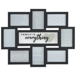 B&M Multi Aperture Photo Frame 8pc - Family Is Everything -Home Furnishings Store 362635 8 aperture quote frame family is everything black