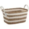 B&M Tribal Nature Striped Wicker Basket -Home Furnishings Store 366018 cream and wicker stripe basket
