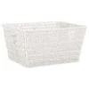 B&M Vannes Heart Cut Out Wicker Basket - White -Home Furnishings Store 366019 heart cut out wicker basket white