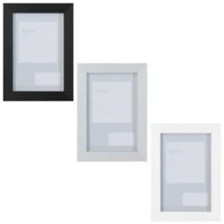 B&M Block Photo Frame 4 X 6" 2pk - Grey -Home Furnishings Store 367045 2pk block photo frame 4x6 main