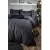 B&M Luna Waffle King Duvet Set - Black -Home Furnishings Store 367718 367719 luna waffle black duvet set