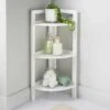 Maine 3 Tier Corner Shelving - White -Home Furnishings Store 369723 maine 3 tier corner shelf white