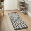 B&M Buddy Geo Twist Pile Runner - Charcoal -Home Furnishings Store 370071 buddy geo twist pile runner 50x150cm charcoal 2