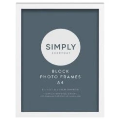 Simply Everyday A4 Block Frames 3pk - White -Home Furnishings Store 370281 3pk simply everyday block frame a4 2