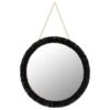 B&M Fringe Round Hanging Mirror - Black -Home Furnishings Store 370649 hanging circle mirror