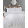 B&M Loft Studio Lara Seersucker King Duvet Set - White
