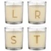 B&M Alphabet Candle (Assorted) - Sandalwood & Amber -Home Furnishings Store 372815 372816 372849 alphabet candle sandalwood and amber main1