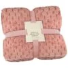 Heritage Collection Waffle Faux Fur Throw - Blush -Home Furnishings Store 372937 waffle faux fur throw blush 41