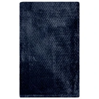 B&M Waffle Faux Fur Throw - Navy 4 B&M Waffle Faux Fur Throw - Navy - Image 2