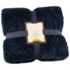 B&M Waffle Faux Fur Throw - Navy -Home Furnishings Store 372950 waffle faux fur throw navy 4