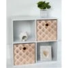B&M Metallic Storage Cubes 2pk - Blush 2 B&M Metallic Storage Cubes 2pk - Blush -Home Furnishings Store 374344 2pk blush metallic storage cubes