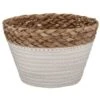 B&M Mini Cotton Wicker Basket - Cream -Home Furnishings Store 374370 mini straw and cotton rope string basket white
