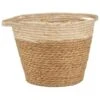 B&M Two Tone Wicker Basket - Cream 1 B&M Two Tone Wicker Basket - Cream -Home Furnishings Store 374371 cream two tone wicker basket