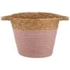 B&M Small Two Tone Wicker Basket - Pink 2 B&M Small Two Tone Wicker Basket - Pink -Home Furnishings Store 374392 small pink two tone basket