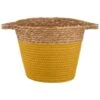 B&M Small Two Tone Wicker Basket - Ochre -Home Furnishings Store 374395 small ochre two tone basket