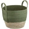 B&M Natural Wicker Basket - Green 1 B&M Natural Wicker Basket - Green -Home Furnishings Store 374427 khaki and natural wicker basket
