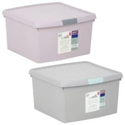 B&M Waffle Clip Box 25.5L - Blush -Home Furnishings Store 375471 375472 25 5l waffle clip box group 1