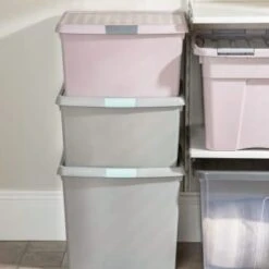 B&M Waffle Clip Box 25.5L - Blush -Home Furnishings Store 375471 blush 25 5l waffle clip box 6