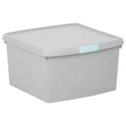 B&M Waffle Clip Box 25.5L - Grey -Home Furnishings Store 375472 grey 25 5l waffle clip box 2