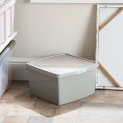 B&M Waffle Clip Box 25.5L - Grey -Home Furnishings Store 375472 grey 25 5l waffle clip box 4