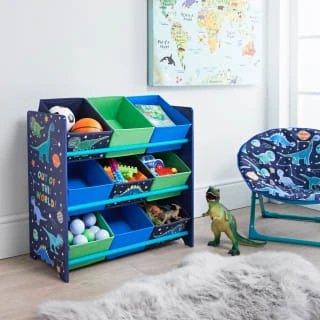 B&M Glow In The Dark Dinosaur 9 Tub Storage Drawers 3 B&M Glow In The Dark Dinosaur 9 Tub Storage Drawers