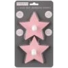 B&M Star Shaped Self Adhesive Hooks 2pk - Blush -Home Furnishings Store 376159 2pk star shaped self adhesive hooks pink