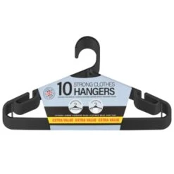 B&M Jumbo Hangers 10pk - Black 8 B&M Jumbo Hangers 10pk - Black -Home Furnishings Store 376555 10pk strong clothes hangers blacks 2
