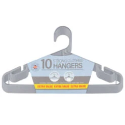B&M Jumbo Hangers 10pk - Grey 8 B&M Jumbo Hangers 10pk - Grey -Home Furnishings Store 376556 10pk strong clothes hangers grey 2