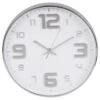B&M Embossed Clock - Silver -Home Furnishings Store 376994 embossed clock silver