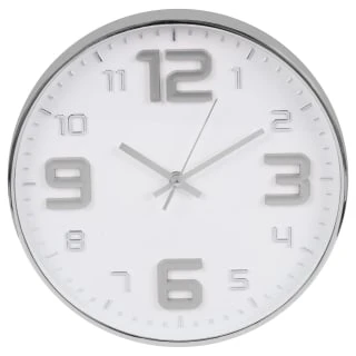 B&M Embossed Clock - Silver 3 B&M Embossed Clock - Silver