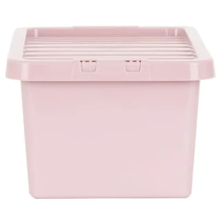 B&M Storage Box With Lid 11L - Dusty Pink 4 B&M Storage Box With Lid 11L - Dusty Pink - Image 2