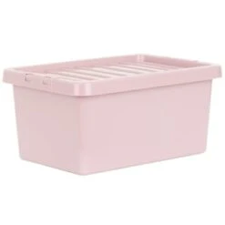 B&M Storage Box With Lid 11L - Dusty Pink