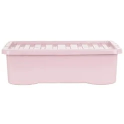 B&M Under Bed Storage Box 32L - Dusty Pink -Home Furnishings Store 377038 under bed storage box 32l dusty pink