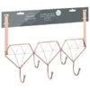 B&M Diamond Geo Overdoor Hooks - Rose Gold -Home Furnishings Store 377705 diamon geo over door hook rose gold