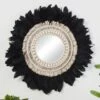 B&M Black Feather Mirror 2 B&M Black Feather Mirror -Home Furnishings Store 378381 black feather mirror