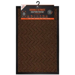 B&M Ultimate Trap Mat 55 X 85cm - Brown -Home Furnishings Store 379122 durable ultimate sculpted trap mat 55x85cm brown