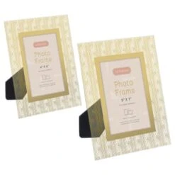 B&M Harmony Glass Photo Frame 5 X 7" - Gold 8 B&M Harmony Glass Photo Frame 5 X 7" - Gold -Home Furnishings Store 380067 380068 harmony glass photo frame main 1