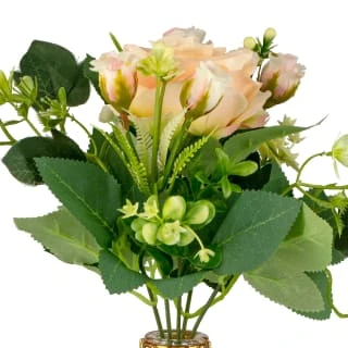 B&M Pink Flowers In Wire Planter 4 B&M Pink Flowers In Wire Planter - Image 2