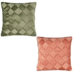 B&M Basket Weave Velvet Cushion - Sage 7 B&M Basket Weave Velvet Cushion - Sage -Home Furnishings Store 380438 380756 basket weave velvet cushion main